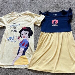 EUC super soft Disney/GAP Snow White night shirt/sleep dresses - sizes 4 & 5